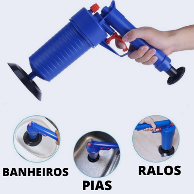 Desentupidor de Alta Pressão para Ralos, Banheiros e Pias - Home Imperio