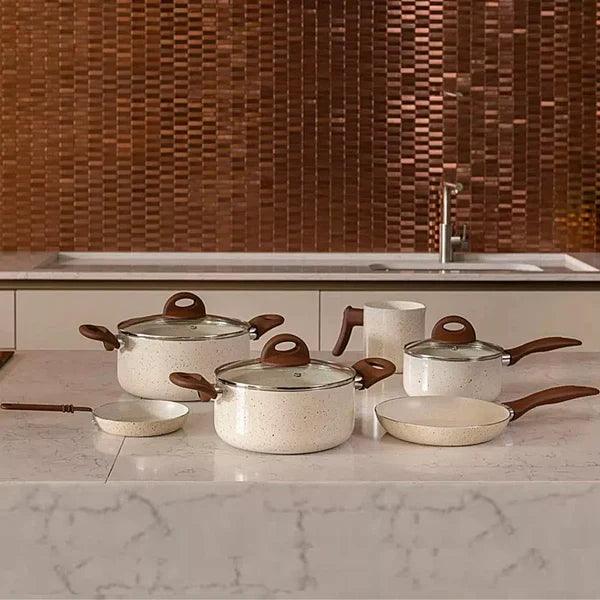 Conjunto Panelas Ceramic Life Smart 8 Peças Vanilla Inova Eletro Oficial