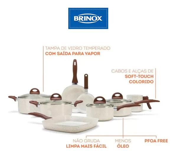 Conjunto Panelas Ceramic Life Smart 8 Peças Vanilla Inova Eletro Oficial
