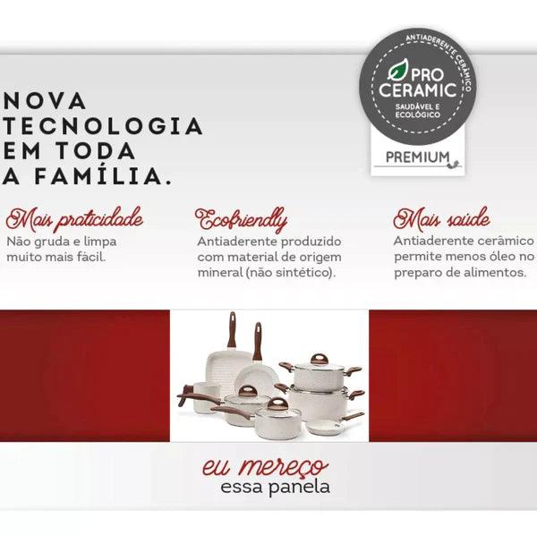 Conjunto Panelas Ceramic Life Smart 8 Peças Vanilla Inova Eletro Oficial