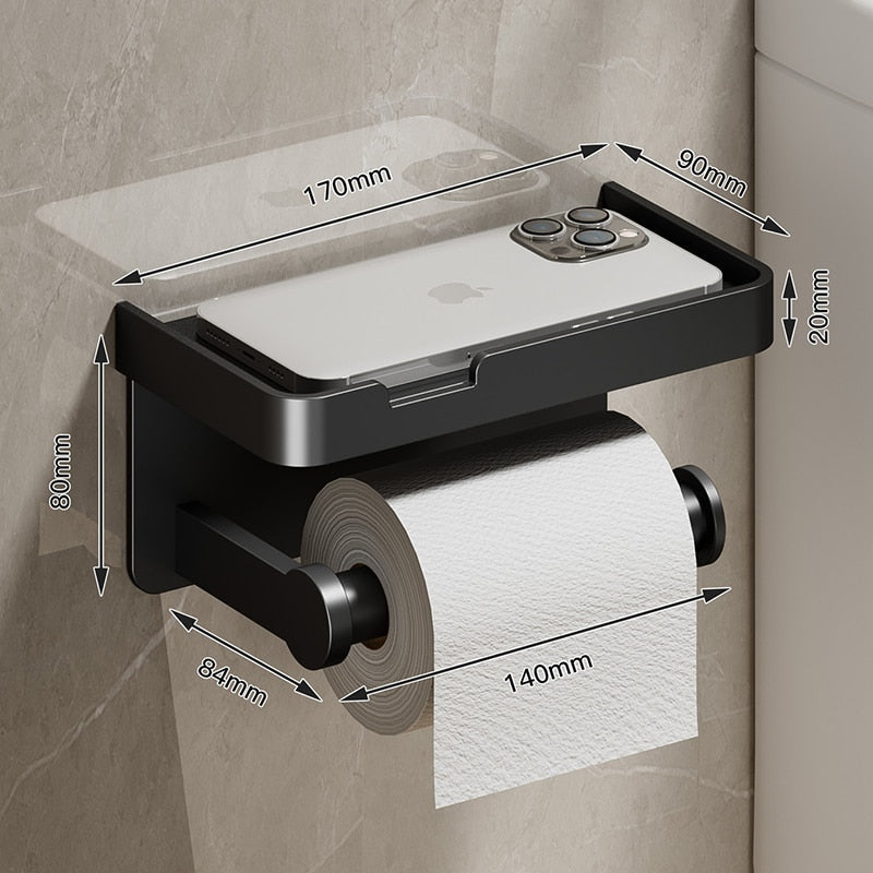 Porta Papel Higiênico c/ Suporte Para Celular - Home Imperio