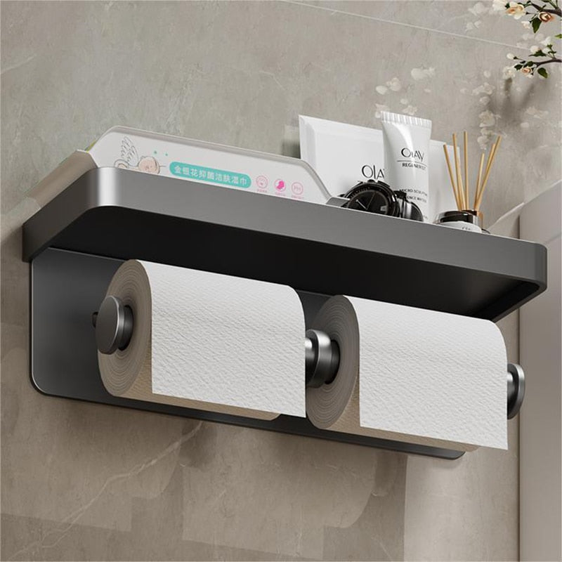 Porta Papel Higiênico c/ Suporte Para Celular - Home Imperio