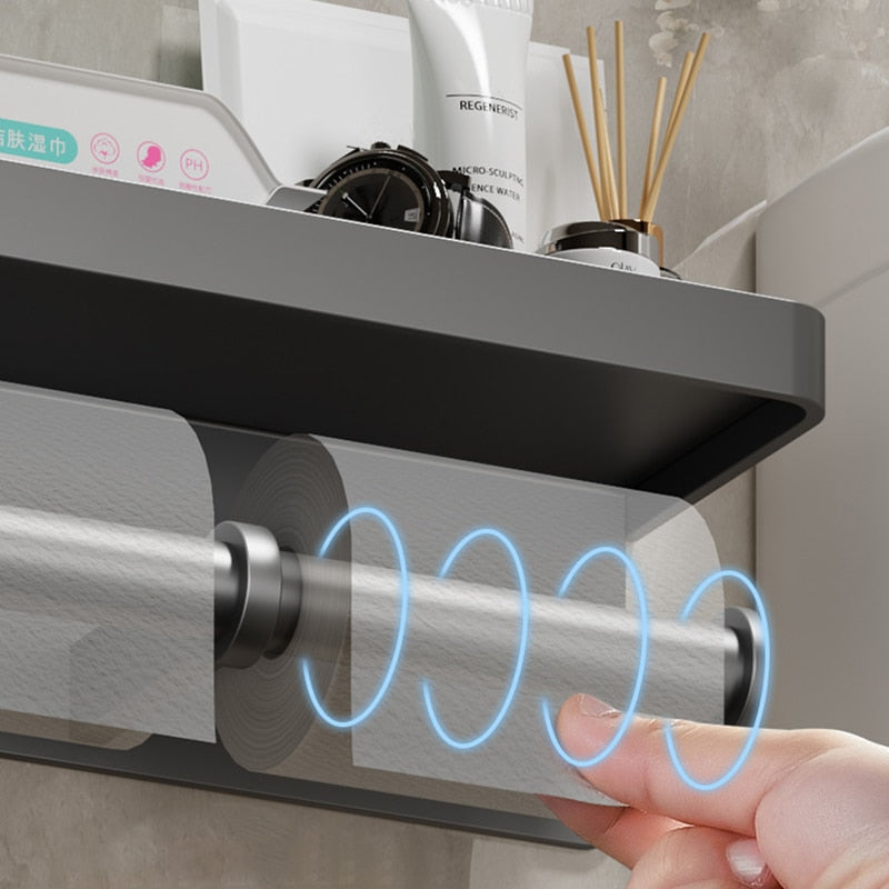 Porta Papel Higiênico c/ Suporte Para Celular - Home Imperio