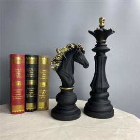 Escultura Peças de Xadrez 3 Peças - Home Imperio
