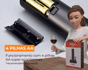 Abridor de Vinho Elétrico ORIGINAL + 3 Brindes Grátis - Home Imperio