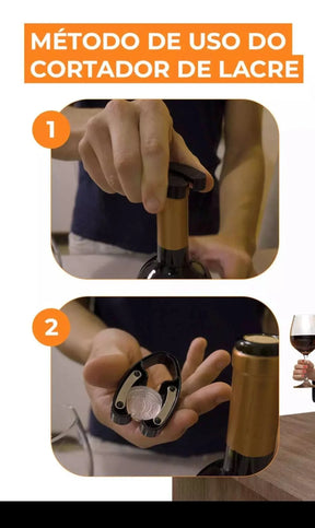 Abridor de Vinho Elétrico ORIGINAL + 3 Brindes Grátis - Home Imperio