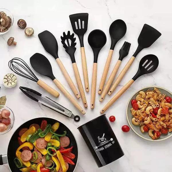 Kit C/12 Peças Utensílios De Cozinha Silicone - Home Imperio