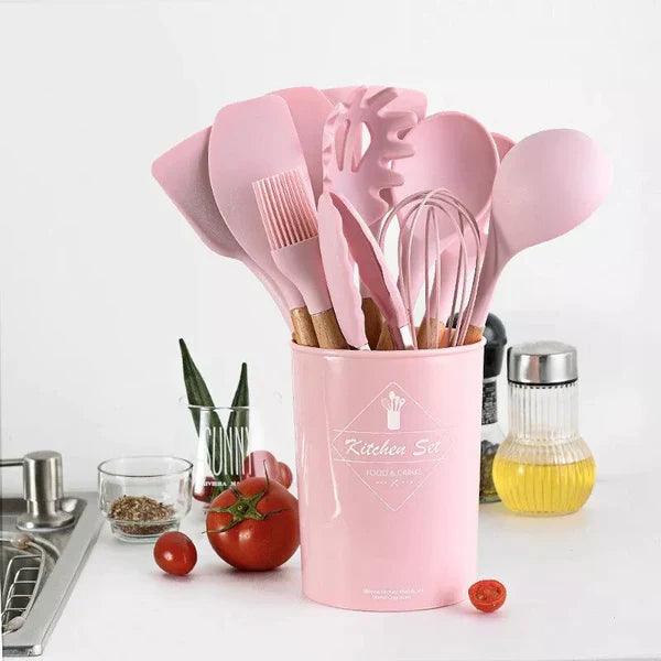 Kit C/12 Peças Utensílios De Cozinha Silicone - Home Imperio