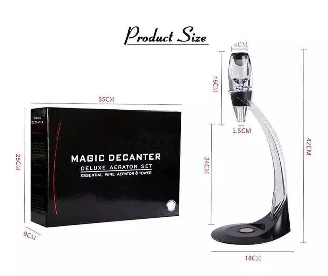 Dispensador e Aerador De Vinho Mágico - Aerador + Base + Suporte + Filtro - Home Imperio