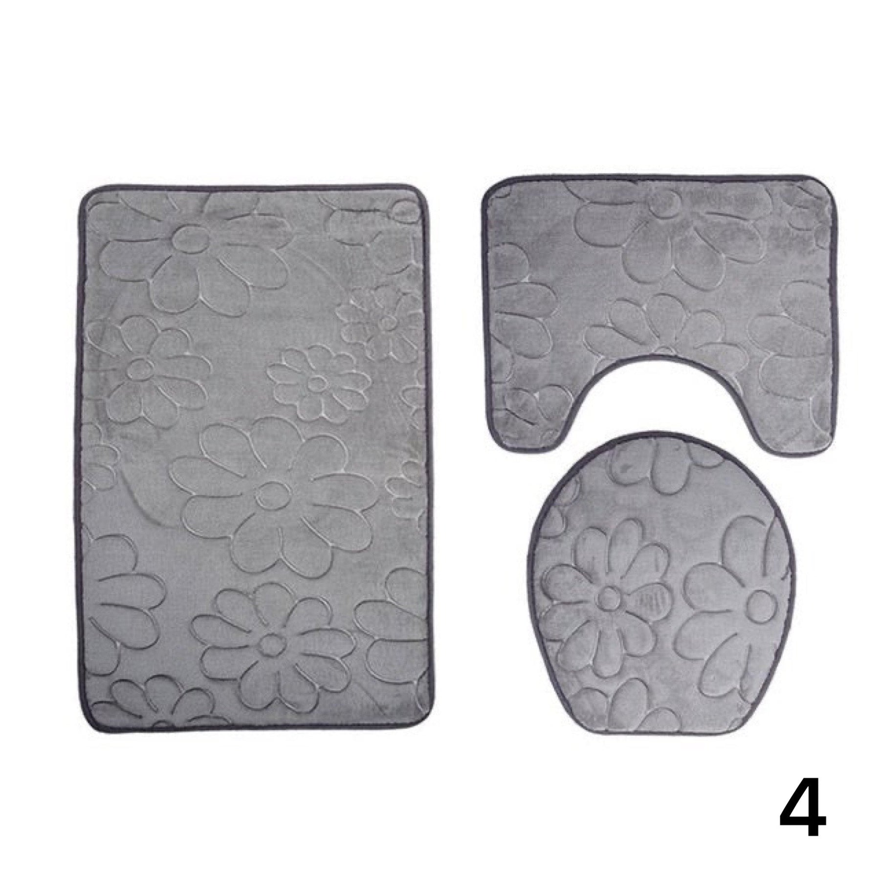 Kit Tapetes Para Banheiro e Lavabo 3 Peças - Home Imperio