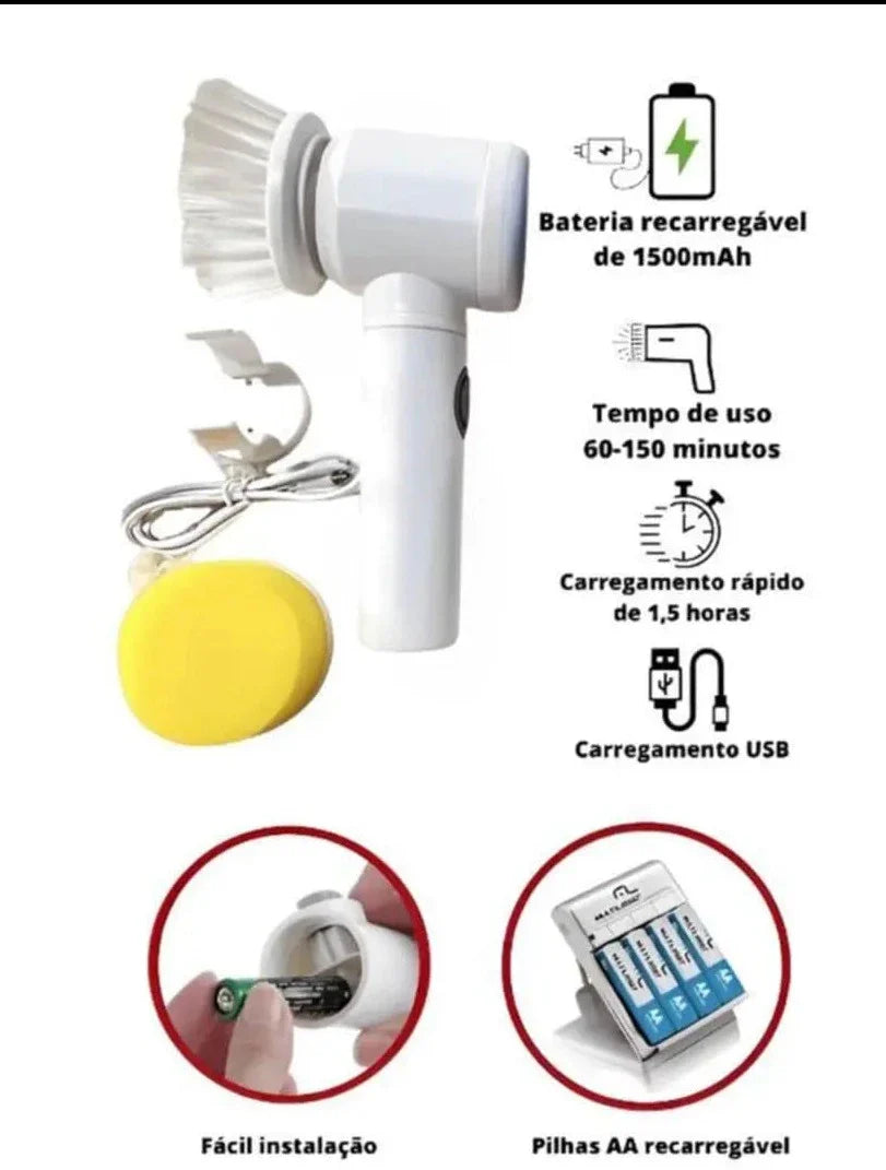 Escova Elétrica Multifuncional - Limpeza Rápida - Home Imperio